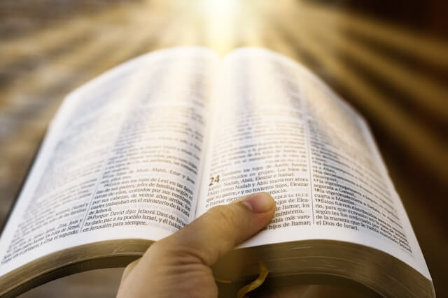 Reflecting on emotional immaturity in Christians with an open Bible in sunlight
